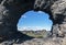 Lava window at Dimmuborgir, Myvatn area - Iceland