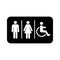 Lavatory Icon. Rest Room Signage. Toilet Symbol Vector Illustration Logo