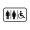 Lavatory Icon. Rest Room Signage. Toilet Symbol Vector Illustration Logo