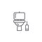 Lavatory vector line icon, sign, illustration on background, editable strokes