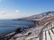 Lavaux Vineyards in Switzerland in Winter with Snow