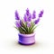Lavender 3d Icon: Cartoon Clay Material With Nintendo Isometric Design