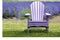 Lavender Adirondack Chair In Front of Lavender Field