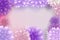 Lavender Blush Background Silhouettes Flowers Postcard. Generative AI