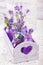 Lavender in bottles decor