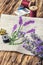 Lavender bouquet embroidery