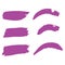 Lavender Brushes Design. Purple Ink Design. Violet Stroke Handwritten. Brushstroke Design. Watercolor Square. Paint Scratch.