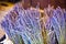 Lavender bunches selling in a outdoor french market