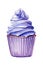 Lavender cake, watercolor illustration, isolated white background
