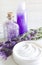 Lavender cosmetics spa body care abstract composition