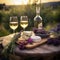 Lavender Elegance: A Wine and Cheese Symphony in Nature