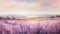 Lavender Field Painting: Soft Tonal Range And Dramatic Landscapes