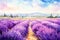 Lavender fields in bloom self care background