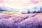 Lavender fields in bloom self care background