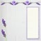 Lavender Floral Scrapbook Background with White Wood #2