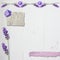 Lavender Floral Scrapbook Background with White Wood #3