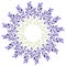 Lavender flower star on white background