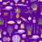 Lavender flowers, herb and aroma bunch pattern