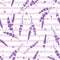 Lavender flowers and stripes vector repeat pattern.