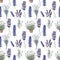 Lavender pattern seamless print textile provence watercolor flowering flora flowers plants spring