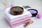 Lavender, salt, bath oils. Beauty treatments in the bath