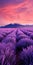 Lavender Sunrise: Mesmerizing Mountain Landscapes In Vivid Dreamscapes