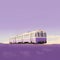 Lavender Train: Clean And Simple Ad Poster In Annibale Carracci Style