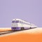 Lavender Train: A Minimalist And Nostalgic Ad Poster