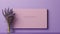 Lavender Viscose Sign Mockup On Purple Background