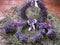 Lavender Wreath and Bouquets in Hay on Tile