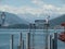 Laveno pier on Lake Maggiore, Northern Italy