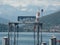 Laveno pier on Lake Maggiore, Northern Italy