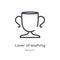 laver of washing outline icon. isolated line vector illustration from religion collection. editable thin stroke laver of washing