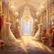 Lavish, Regal Dressing Room with Tailor Fitting Magnificent Gown