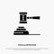 Law, Action, Auction, Court, Gavel, Hammer, Judge, Legal solid Glyph Icon vector