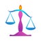 Law balance logo icon.