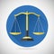 Law Balance Symbol Justice Scales Icon on Stylish