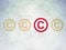 Law concept: copyright icon on Digital Paper