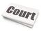 Law concept: Court on Blank Newspaper background