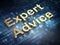 Law concept: Golden Expert Advice on digital