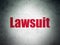Law concept: Lawsuit on Digital Data Paper background