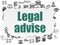 Law concept: Legal Advise on Torn Paper background