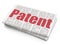 Law concept: Patent on Newspaper background