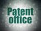 Law concept: Patent Office on Digital Data Paper background