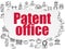 Law concept: Patent Office on Torn Paper background