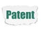 Law concept: Patent on Torn Paper background