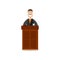 Law court people vector illustration in flat style