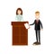 Law court people vector illustration in flat style