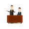 Law court people vector illustration in flat style