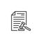 Law document file line icon